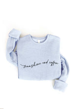 SUNSHINE AND COFFEE Graphic Sweatshirt: VINTAGE WHITE LONG SLEEVE / XL