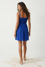Smocking Mini Dress Capri Blue