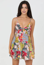 F4H12-A865 V NECK OPEN BACK PRINTED SUNDRESS: S