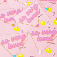 So Very Loved Heart Necklace: Pink