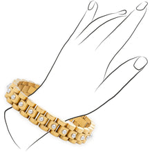 PERLA ROLLY BRACELET - WBB-42: GOLD SS PEARL