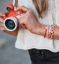 "Love" Pink Hearts Hair Tie Bracelets: Small