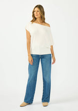 One-Shoulder Sweater Top: NATURAL / L