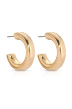 Small Thick Classic Hoops: Rhodium Plated / Small - 1 Inch
