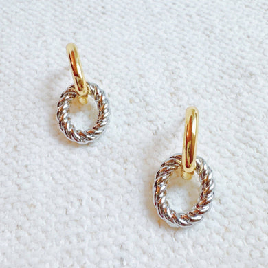 Two Toned Knocker Earrings