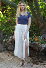 25P68-ASIS WRAP PANTS WITH CROCHET TRIM AND ELASTIC WAIST: BLACK / S