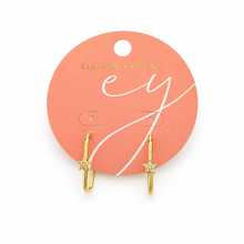 Starlight Paperclip Hoop Earrings – Dainty Gold Drop