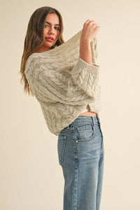 Cold Foam Cable Knit Cardigan