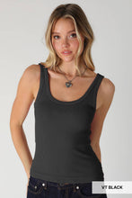 NS8528 - Vintage Reversible Ribbed Tank Top: Vintage Denim