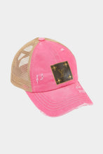 LV Up-Cycled Distressed Trucker Cap: Charcoal