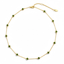 Petite Colored Clover Necklace: Blush Pink