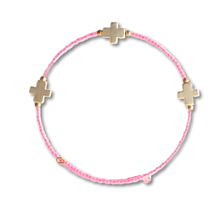 Faithful Cross Bangle-Hot Pink 