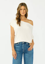 One-Shoulder Sweater Top: NATURAL / S