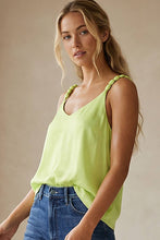 Classic V-neck Tank Top With Strap Accent - SS: Papyrus / 3s-2m-1l