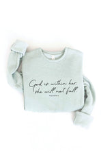 GOD IS WITHIN HER Graphic Sweatshirt: DARK H. SAGE / S