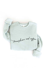 SUNSHINE AND COFFEE Graphic Sweatshirt: VINTAGE WHITE LONG SLEEVE / L