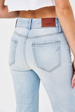 Light Wash Double Waist Band Stretch Wide Straight [ELLA]: 26