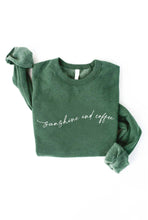 SUNSHINE AND COFFEE Graphic Sweatshirt: VINTAGE WHITE LONG SLEEVE / S