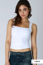 Clean Line Square Shirred Top Papaya