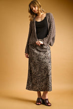 J4475   LIGHT WEIGHT CABLE KNITTED CARDIGAN: ROSE / L