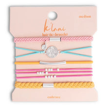 "Embrace" Silver Sea Turtle Charm Hair Tie Bracelets: Medium