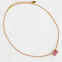Precious Pendant Tennis Necklace: Soft Pink