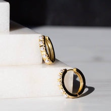 Tarnish Resistant Gold Pearl Hoop Earrings
