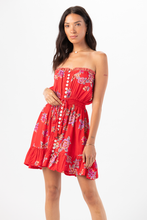 Ryden Mini Dress: Vintage Hawaiian Red / One Size