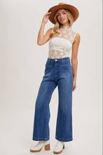 SHEER FLORAL EMBROIDERY MUSCLE-STYLE TANK: IVORY / L