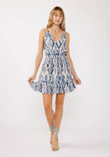 Surplice Smocked Mini Dress
