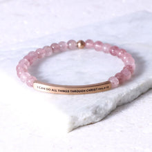 I Can Do All Things Through Christ Pink Quartz