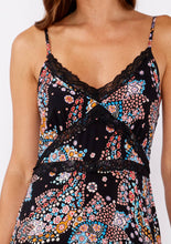 Floral  Lace Trim Maxi Dress