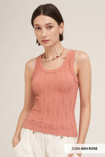 NS8458 - Reversible Lace Textured Tank Top: 2246 French Roast