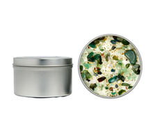 Heart Chakra Candle - Soy Candle - Herb & Crystal Candles: 8oz Round Tin