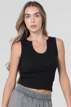 X2EG6-ASIS COTTON RIB KNIT U NECK TANK TOP: NAVY / M