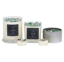Zen Candle - Soy Candles - Herb, Flower, & Crystal Candle: 7.75oz Round Glass
