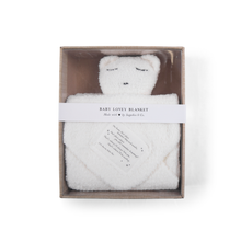 "You know that place between sleep and awake" (Peter Pan) Bear Baby Lovey Blanket: White / You Know That Place