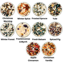 Christmas and Holiday Candles, Soy Candle, Crystal Candles: Cinnamon Vanilla / 12oz Glass Jar