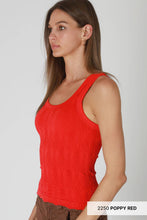 NS8458 - Reversible Lace Textured Tank Top: 2246 French Roast