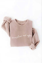 SUNSHINE AND COFFEE Graphic Sweatshirt: VINTAGE WHITE LONG SLEEVE / M