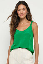 Classic V-neck Tank Top With Strap Accent - SS: Papyrus / 3s-2m-1l
