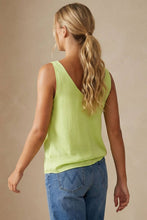 Classic V-neck Tank Top With Strap Accent - SS: Papyrus / 3s-2m-1l