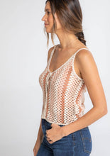 Coastal Striped Crochet Tank