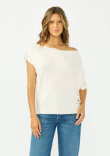 One-Shoulder Sweater Top: NATURAL / S