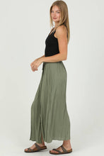 B6A55-ASIS DOUBLE SLIT MAXI SKIRT: White / M