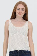 XHR10-SLD SLUBBY KNIT TANK TOP: NATURAL / S