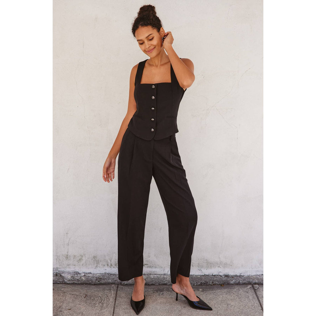 City Vibes Straight Leg Trousers black