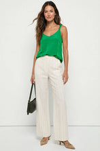 Classic V-neck Tank Top With Strap Accent - SS: Papyrus / 3s-2m-1l