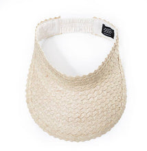 Playa Straw Visor: Blk/Nat
