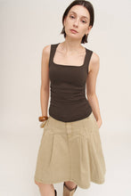 NS8408- Clean Line Square Shirred Top: 2273 Deep Sea Blue
